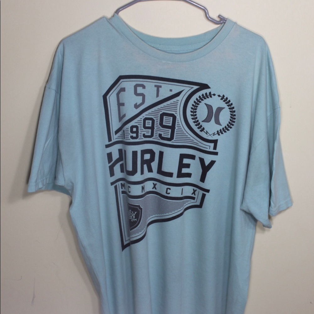 Hurley: Teal Old-School T-Shirt: Mens Sz L